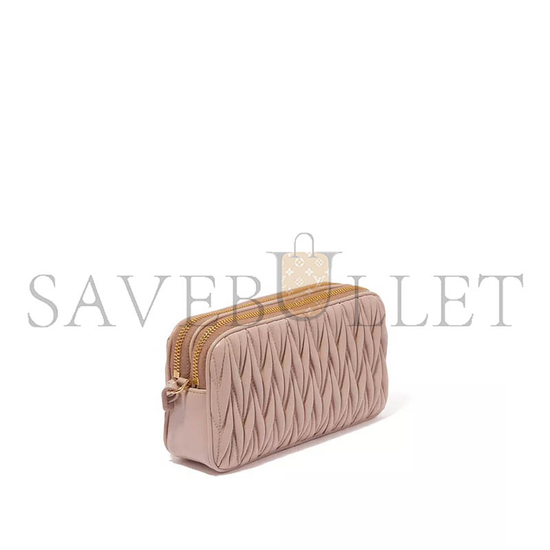 MIU MIU MATELASSE NAPPA LEATHER DOUBLE-LAYER CROSSBODY CAMERA BAG 5BP045 (18*10*5cm)